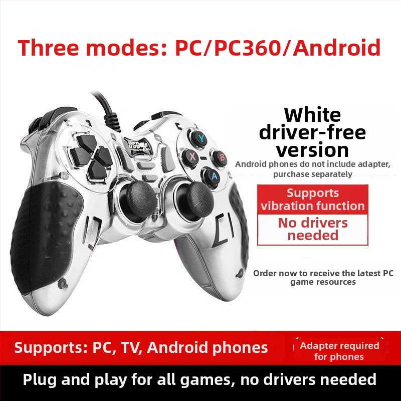 Drôtový USB PC herný joystick s Turbo Burst pre Steam emulátor