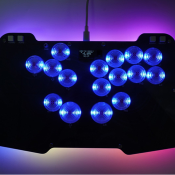 Borilačka tipkovnica Duelpad Zen 16 tipki Hitbox, Street Fighter 6 izdanje, akrilno kućište, USB sučelje, LED rasvjeta, visoka preciznost