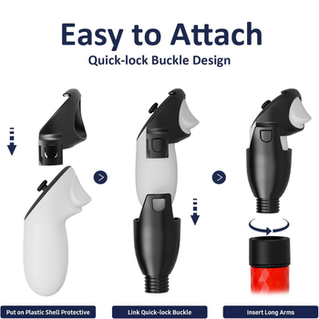 Ovládač hry pre Meta Quest 3 s bezdrôtovým pripojením a USB rozhraním, VR meč pre šerm a golfový rozšírovací tyč, plastové a silikónové puzdro, bez vibrácií