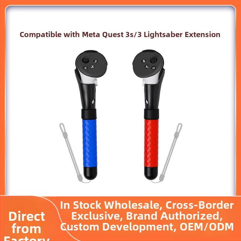 Ovládač hry pre Meta Quest 3 s bezdrôtovým pripojením a USB rozhraním, VR meč pre šerm a golfový rozšírovací tyč, plastové a silikónové puzdro, bez vibrácií