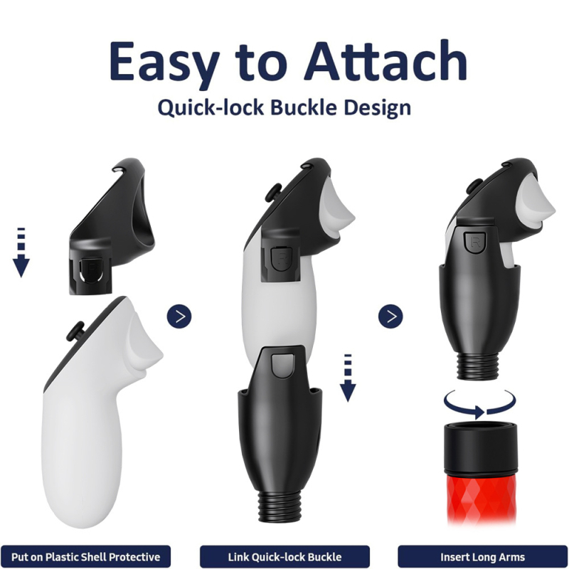 Ovládač hry pre Meta Quest 3 s bezdrôtovým pripojením a USB rozhraním, VR meč pre šerm a golfový rozšírovací tyč, plastové a silikónové puzdro, bez vibrácií