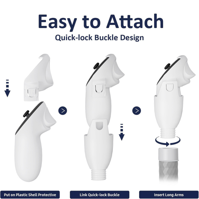 Ovládač hry pre Meta Quest 3 s bezdrôtovým pripojením a USB rozhraním, VR meč pre šerm a golfový rozšírovací tyč, plastové a silikónové puzdro, bez vibrácií