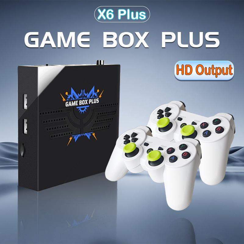 Κονσόλα παιχνιδιών X6Plus με προσαρμοσμένο λειτουργικό σύστημα, ασύρματη, HDMI σε τηλεόραση, 720p