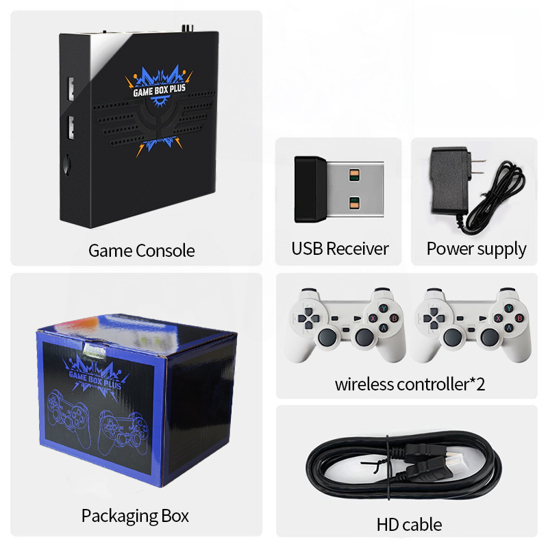 Κονσόλα παιχνιδιών X6Plus με προσαρμοσμένο λειτουργικό σύστημα, ασύρματη, HDMI σε τηλεόραση, 720p