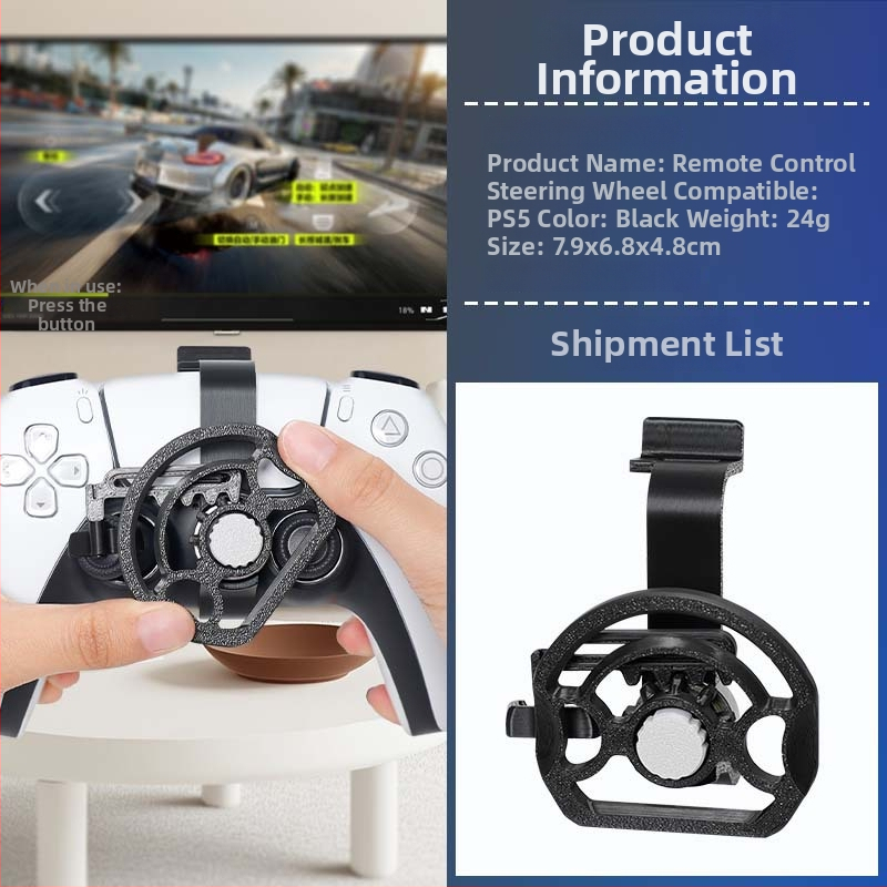 PS5 Slim Mini Závodný Volant – Bezdrôtový Type-C, Kompatibilný s PC, Vstupná úroveň