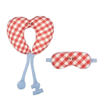 Perne de gât în formă de U, umplută cu memory foam, set cu mască de ochi pentru călătorii – ușoară, portabilă pentru adulți
