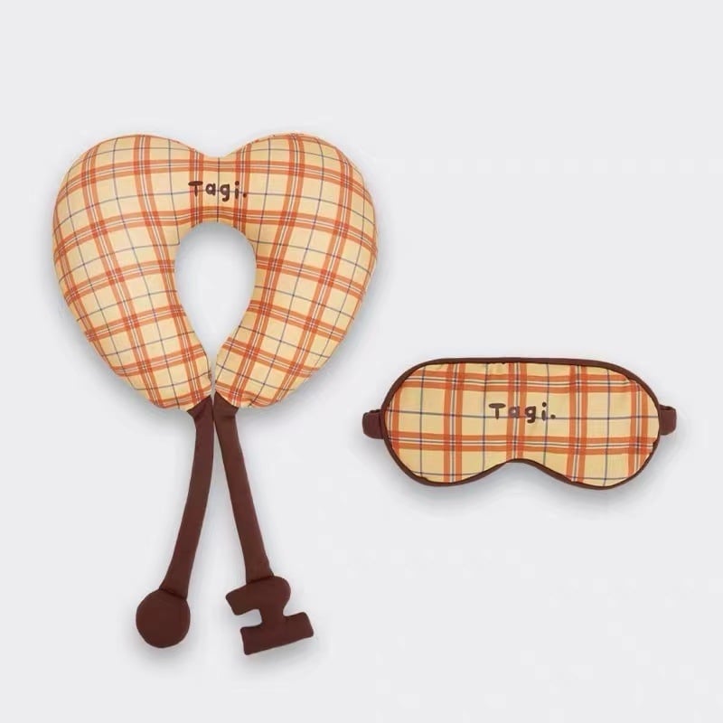 Perne de gât în formă de U, umplută cu memory foam, set cu mască de ochi pentru călătorii – ușoară, portabilă pentru adulți