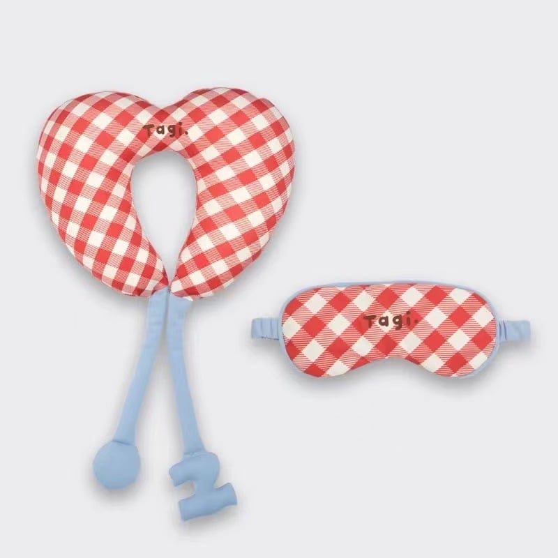 Perne de gât în formă de U, umplută cu memory foam, set cu mască de ochi pentru călătorii – ușoară, portabilă pentru adulți