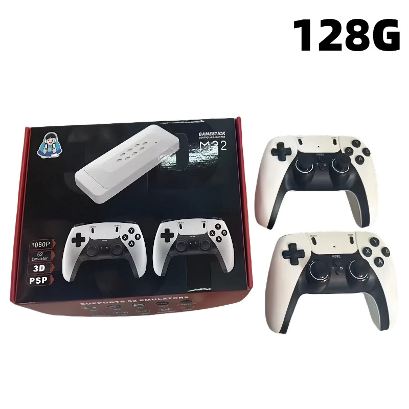 Игрална конзола M22 — безжичен аркаден геймпад за телевизор, двама играчи, 64GB/128GB, HDMI, PC-USB съвместим