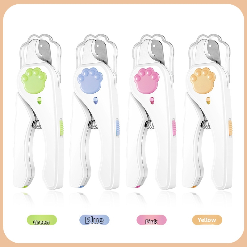 Mājdzīvnieku nagu šķēres ar LED gaismu, pret asiņošanu, iebūvēts nagu fails, piemēroti kaķiem un suņiem