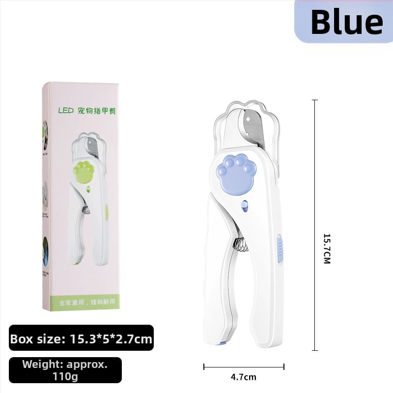 Mājdzīvnieku nagu šķēres ar LED gaismu, pret asiņošanu, iebūvēts nagu fails, piemēroti kaķiem un suņiem