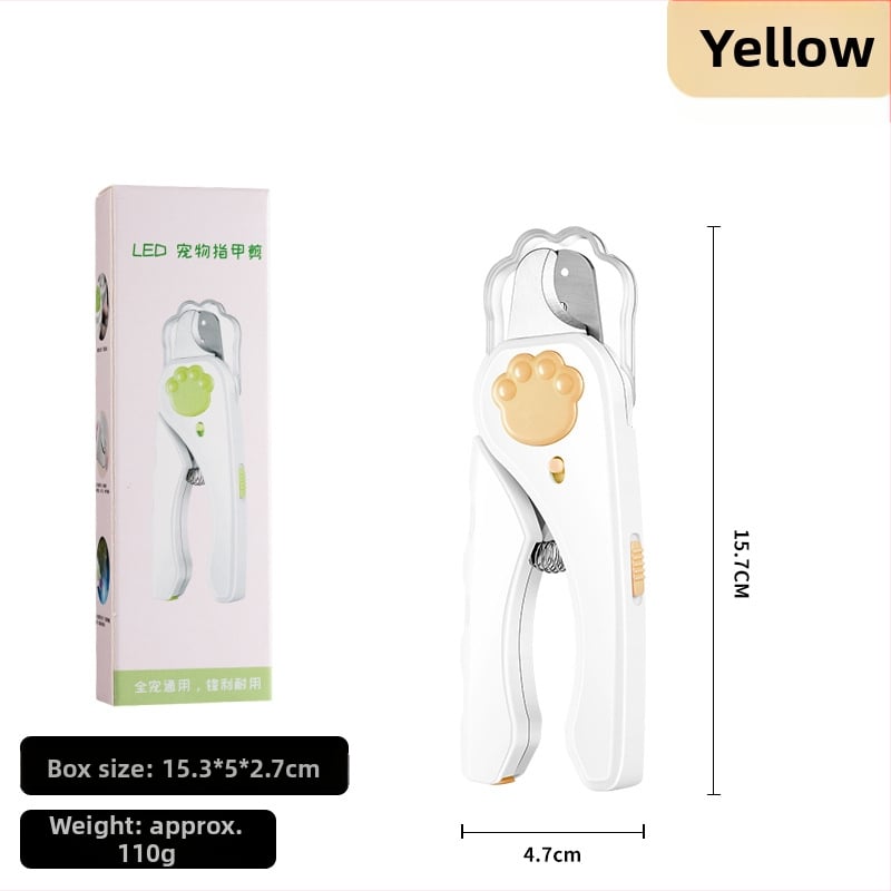 Mājdzīvnieku nagu šķēres ar LED gaismu, pret asiņošanu, iebūvēts nagu fails, piemēroti kaķiem un suņiem