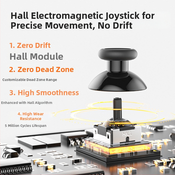 Ovládač Switch2 s HD vibráciou, bezdrôtové Bluetooth, NFC makroprogramovanie, Hall joystick, Type-C rozhranie, pre Switch/PC/Android/iOS