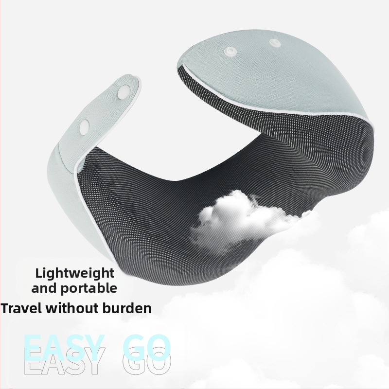 BiJiBrothers U-oblikovani putni jastuk, prijenosan i sklopiv, punjenje memory foam, materijal: elastični pamuk, stil: moderni minimalistički