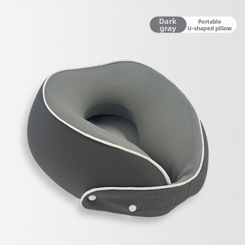 BiJiBrothers U-oblikovani putni jastuk, prijenosan i sklopiv, punjenje memory foam, materijal: elastični pamuk, stil: moderni minimalistički