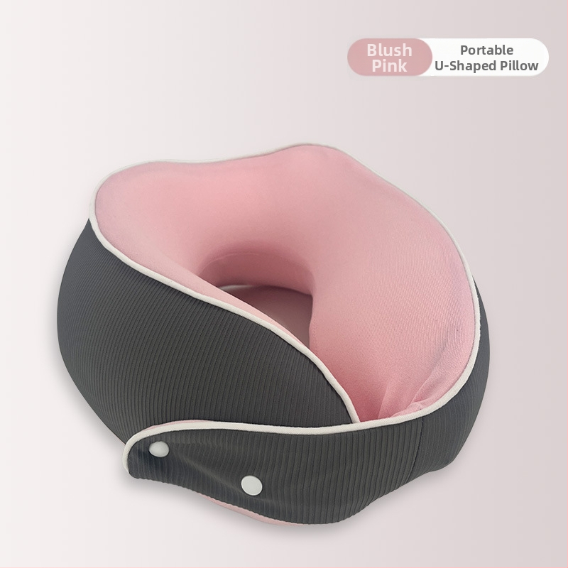 BiJiBrothers U-oblikovani putni jastuk, prijenosan i sklopiv, punjenje memory foam, materijal: elastični pamuk, stil: moderni minimalistički