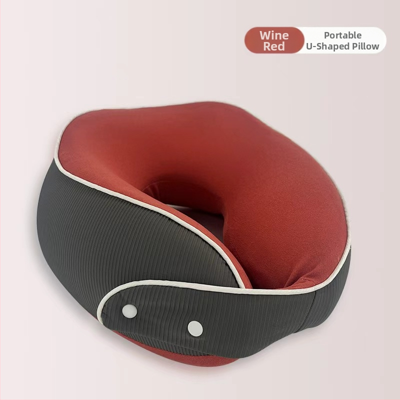 BiJiBrothers U-oblikovani putni jastuk, prijenosan i sklopiv, punjenje memory foam, materijal: elastični pamuk, stil: moderni minimalistički