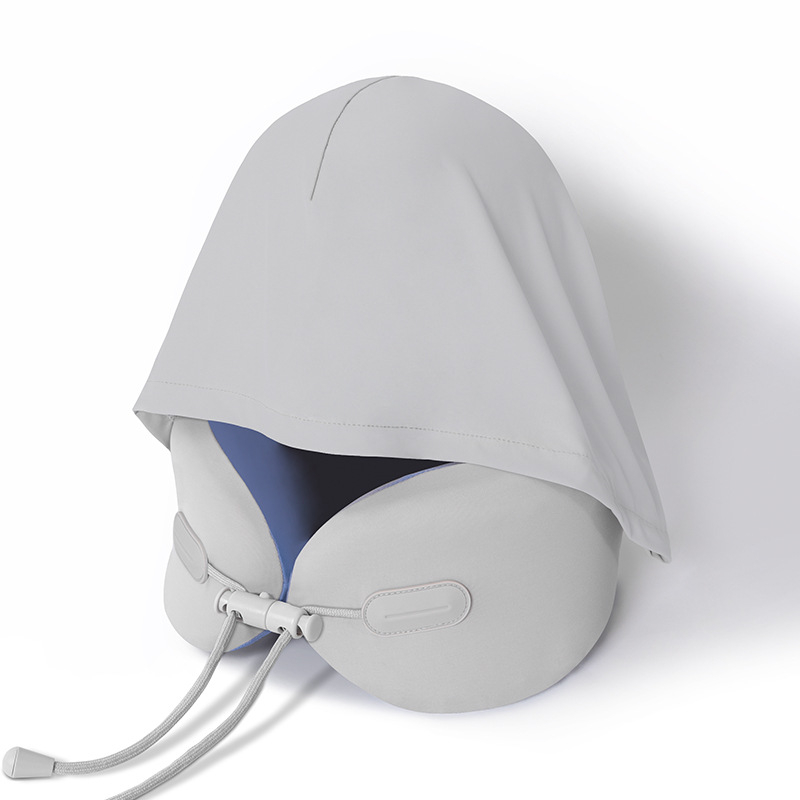 У-образна пътна възглавница за врата с паметна пяна и Ice Silk плат, за възрастни, модерен минимализъм