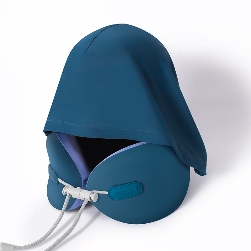 У-образна пътна възглавница за врата с паметна пяна и Ice Silk плат, за възрастни, модерен минимализъм