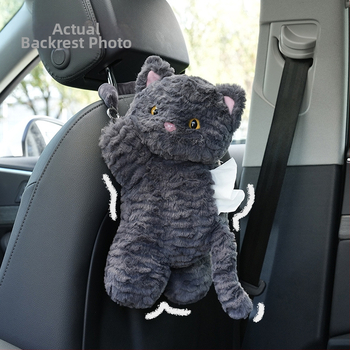 Pakabinama pliušinė kačiuko servetėlių dėžutė automobiliui ir namams (Blue Rain; Dviejų paskirčių naudojimas – automobilis ir namai; Prisitaikymas; Privataus ženklo galimybės)