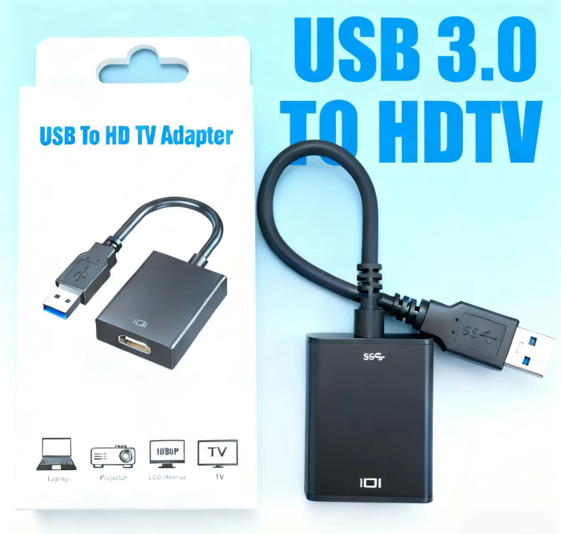 USB 3.0 na HDMI adapter kabel, Model U-hd, 1080p podrška, 9-žilni bakreni vodič, niklani konektori