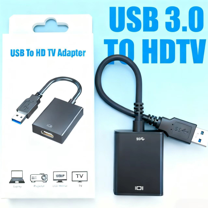 USB 3.0 na HDMI adapter kabel, Model U-hd, 1080p podrška, 9-žilni bakreni vodič, niklani konektori
