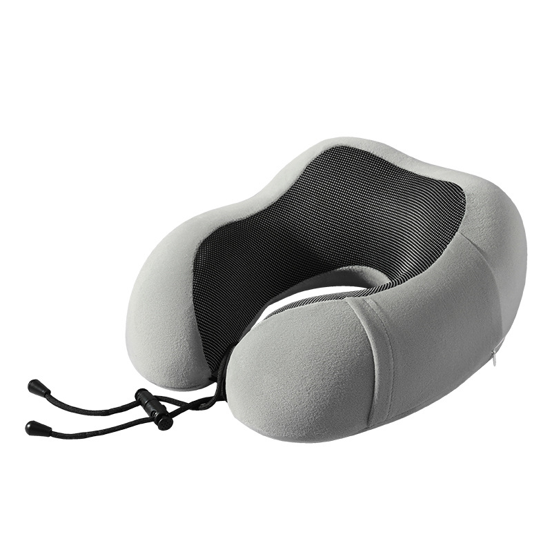Memory foam U-образна пътуваща възглавница за врата, с ултра мека спандексова материя, за възрастни
