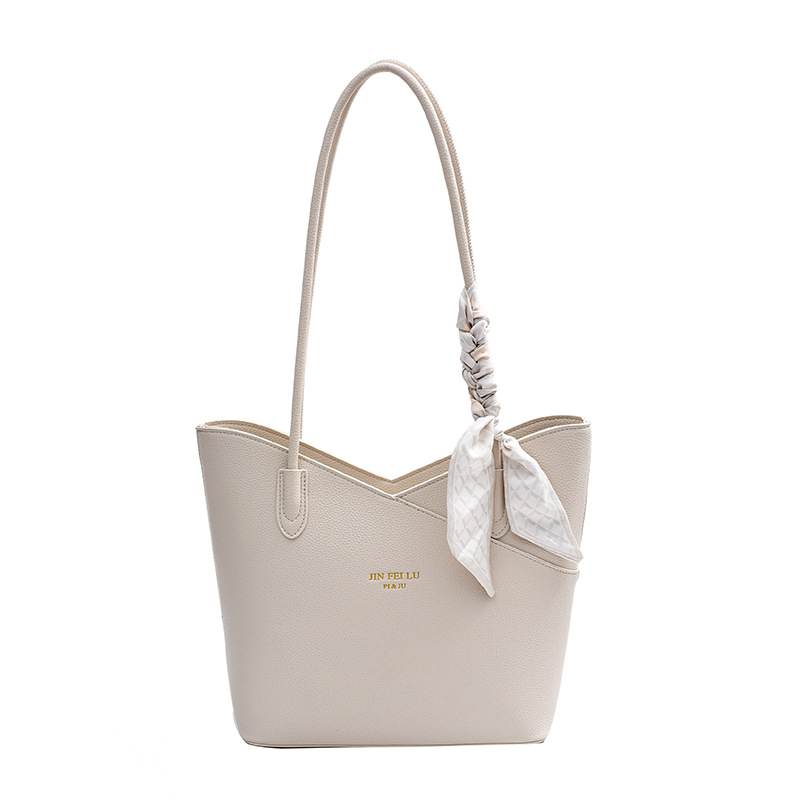 Geantă Tote cu model Lychee, formă bucket, PU, curea crossbody, fermoar, buzunare interne (secret cu fermoar, buzunar pentru telefon, buzunar pentru ID)