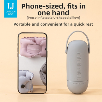 Надуваема U-образна възглавница за пътуване, компактна и преносима за самолети и високоскоростни влакове, напълнена с въздух, тегло под 0,5 кг