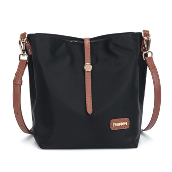 Crossbody bucket torba od Oxford tkanine, gradski jednostavan stil, vertikalno kvadratni oblik, poliester podstava, unutarnji džep sa zatvaračem