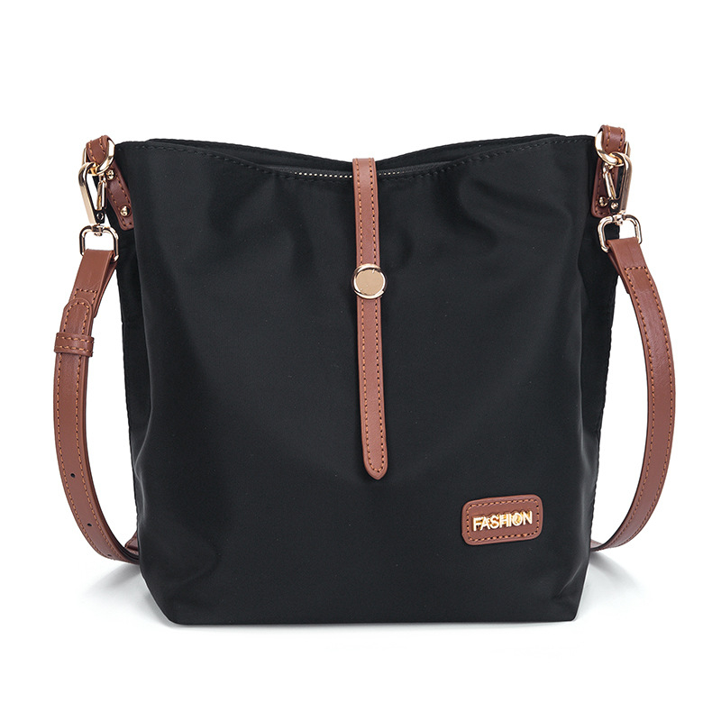Crossbody bucket torba od Oxford tkanine, gradski jednostavan stil, vertikalno kvadratni oblik, poliester podstava, unutarnji džep sa zatvaračem