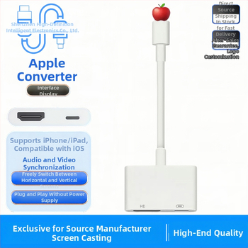 Lightning na HDTV video adaptér pre iPhone a iPad • rozhranie Lightning • dĺžka kábla 0.15 m • OFC meď • niklovaný povrch