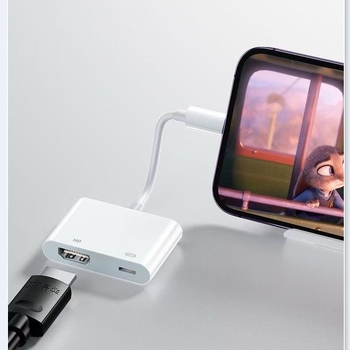 Adaptor Lightning la HDTV pentru iPhone și iPad • Interfață Lightning • Lungime cablu 0.15 m • Cupru OFC • Acoperire nichelată