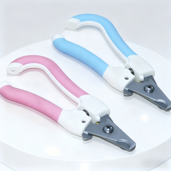 Set de tăiet unghii pentru animale de companie cu mâner curbat, priză confortabilă, oțel inoxidabil, model jd011, include pila pentru unghii, pentru pisici și câini