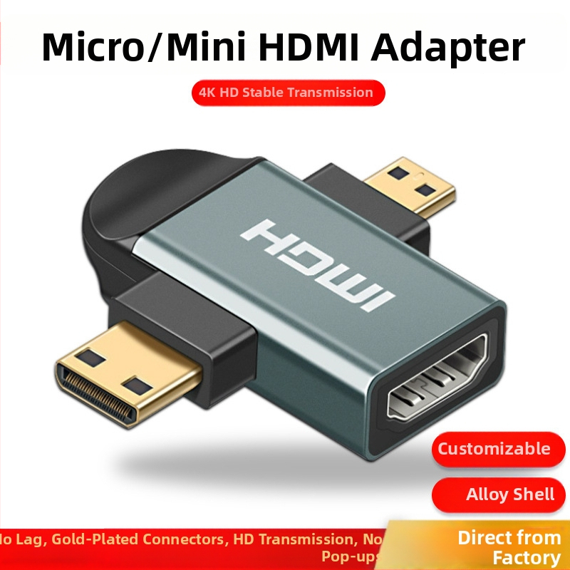 HDMI–DP passthrough adapter, podrška 4K, Micro/Mini HDMI sučelja, zlatni kontakti