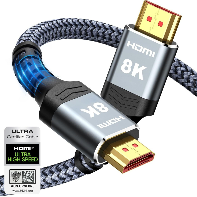 HDMI 2.1 kabel, muškom–muškim, 8K60Hz/4K120Hz Dynamic HDR, pozlaćeni vodič, LJ-HD09