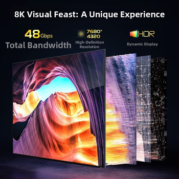 HDMI optický kábel z vlákien verzia 2.1 pre PC/projektor — 4K@60Hz, pozlátené konektory, dĺžka až 100 m, adaptér kábel