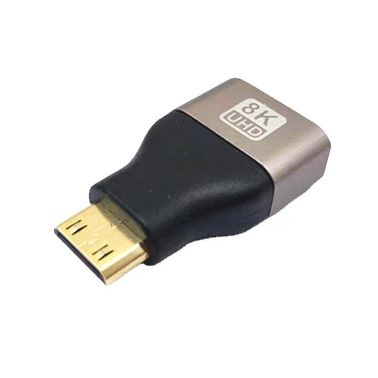 HDMI konverter glava: aluminijska legura, HDMI 2.1, micro HDMI na HDMI, 8K/60Hz