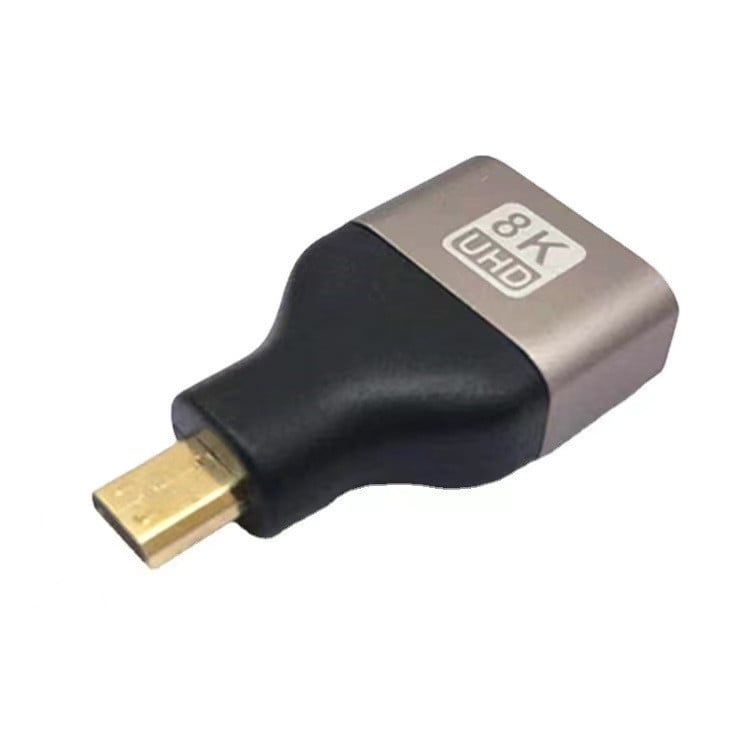 HDMI konverter glava: aluminijska legura, HDMI 2.1, micro HDMI na HDMI, 8K/60Hz