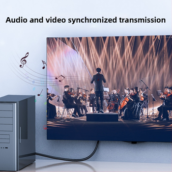 Mini DP na HDMI kábel, 1,8 m, meďové vodiče, zlacené konektory, DP na HDMI adaptér, HYX-48