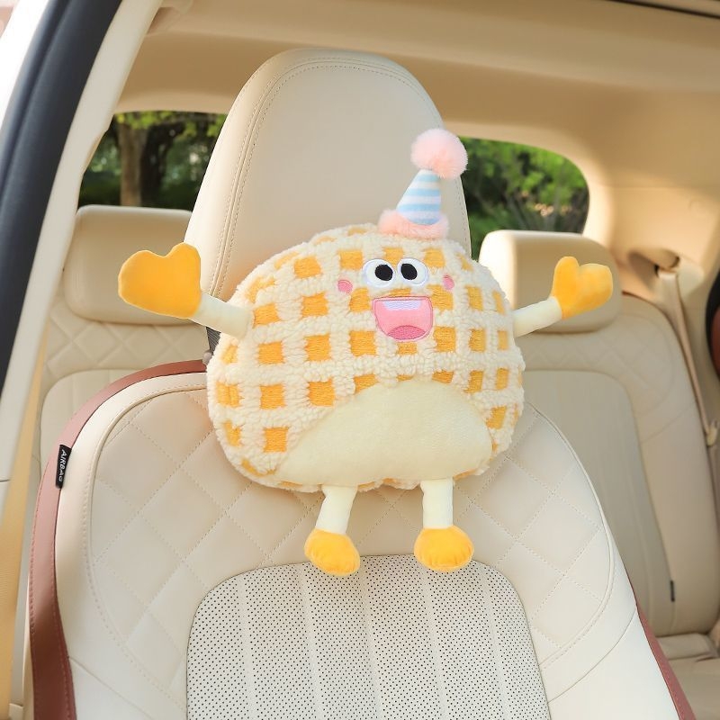 Set jastučića za vrat u automobilu s memorijskom pjenom, vanjski materijal pamuk, uzorak Warner cartoon monster, pogodna za sve sezone