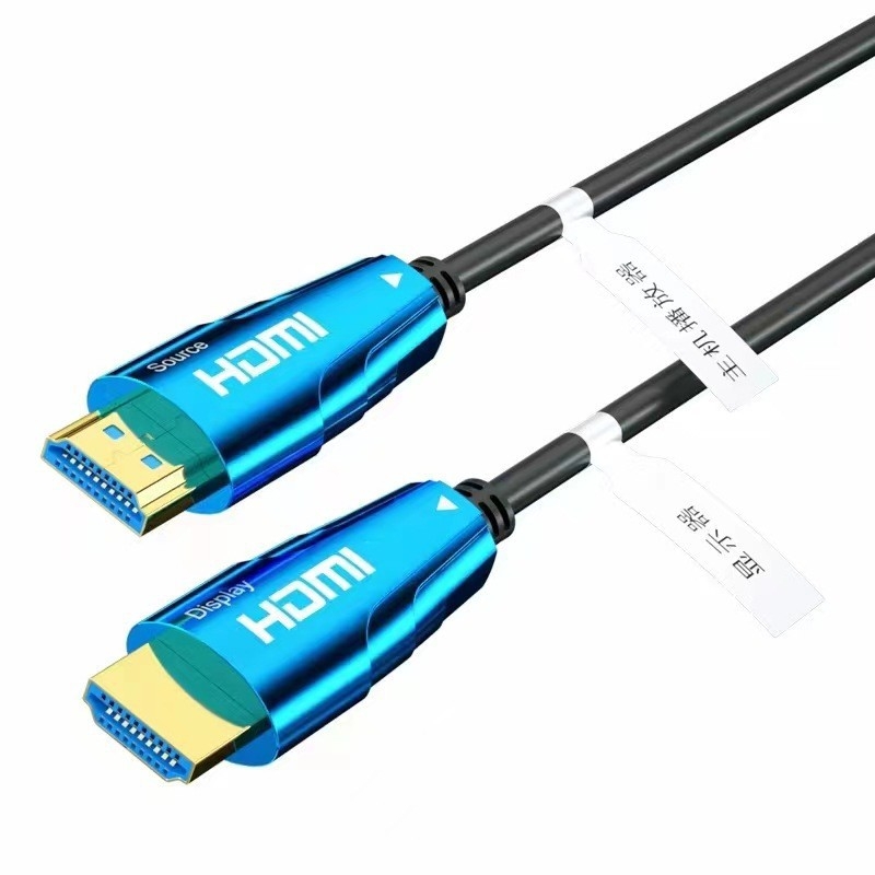 HDMI optički kabel s vlaknom, verzija 2.0, 4K 60 Hz, spoj s TV-om i 3D projektorom, 120 Hz PC kompatibilnost, zlatni kontakti