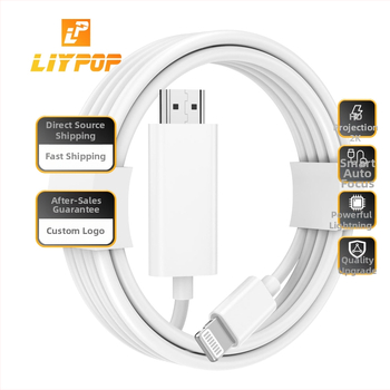 HDMI videoadaptér kábel 2K – 2 m, pre Apple zariadenia, meďou potiahnutá oceľová vodič, niklované konektory