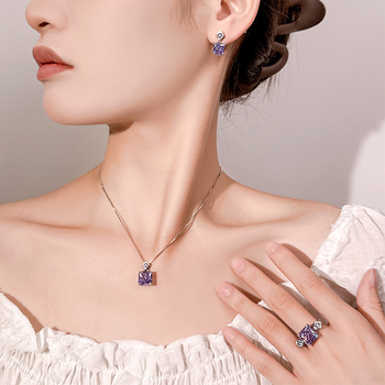 Σετ κοσμημάτων: σκουλαρίκια, κολιέ και βραχιόλι – οικολογικός χαλκός, ζιρκόν, αλυσίδα κουτιού, μοτίβα αστεριών και ήλιου-σελήνης