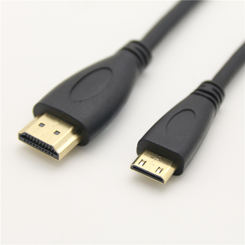 Cablu HDMI A către C, 4K, de la mini HDMI la HDMI standard, 1,5 m, cupru conductiv, contacte placate cu aur
