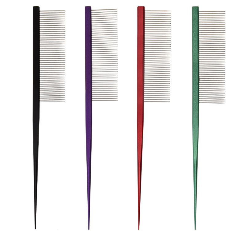 Pieptene de demarcație pentru animale de companie, cu ace din oțel inoxidabil, pentru pisici și câini, vârfuri ascuțite, etichetă privată disponibilă