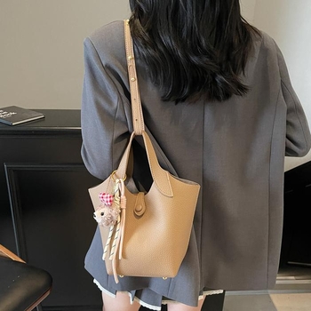 Geantă tip găleată - Simplitate urbană, material PU (Primăvara 2025, Yavanga, geantă tip găleată)