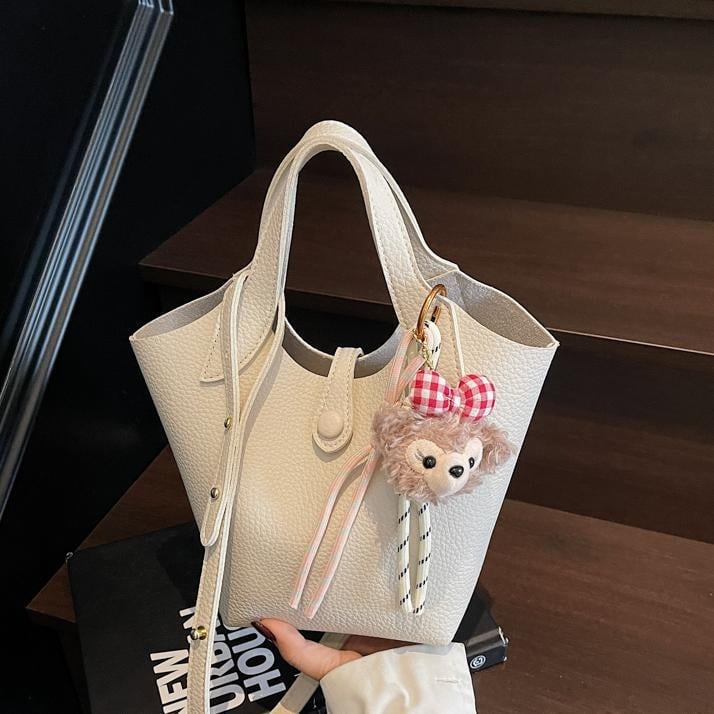 Geantă tip găleată - Simplitate urbană, material PU (Primăvara 2025, Yavanga, geantă tip găleată)