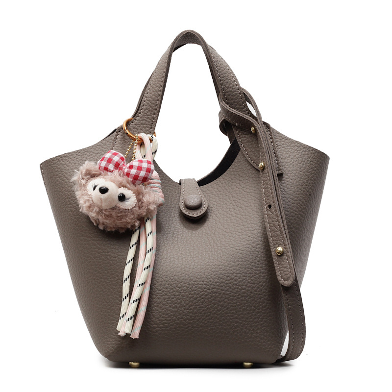 Geantă tip găleată - Simplitate urbană, material PU (Primăvara 2025, Yavanga, geantă tip găleată)