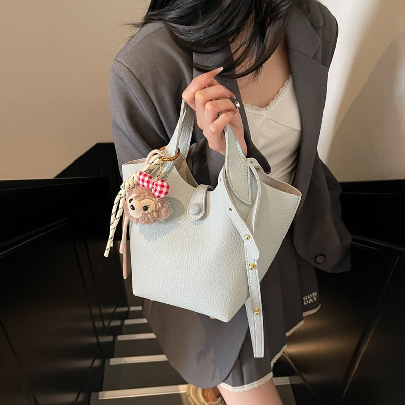 Geantă tip găleată - Simplitate urbană, material PU (Primăvara 2025, Yavanga, geantă tip găleată)